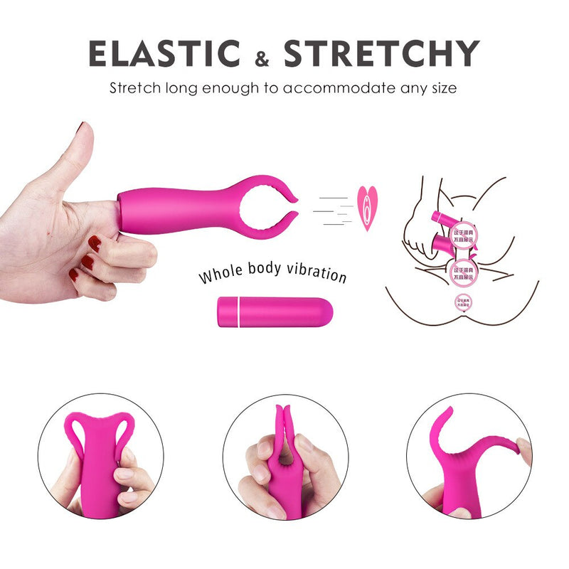 9 Modes Clitoris Stimulator Locking Delay Ring Penis Massager vibrating penis ring