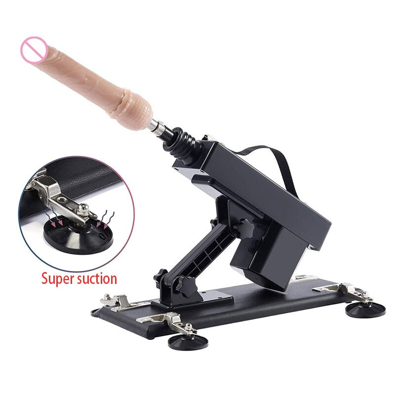 Sex Machine for Women Retractable Mute Machine Pumping Gun with Vagina/Blowjob/Anal  Masturbation Cup