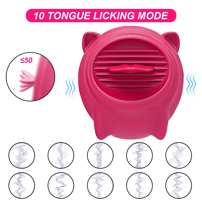 Sex Licking Vibrator Clitor Stimuliator 10 Vibration Clit Nipple Sucker Dildo Erotic Sex Toys for Women Masturbators Sex Shop