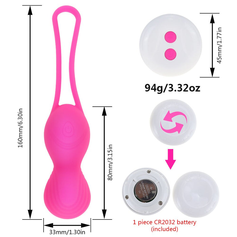Wireless Vibrator Remote Control Kegel Ball Soft Liquid Silicone Sex Toy
