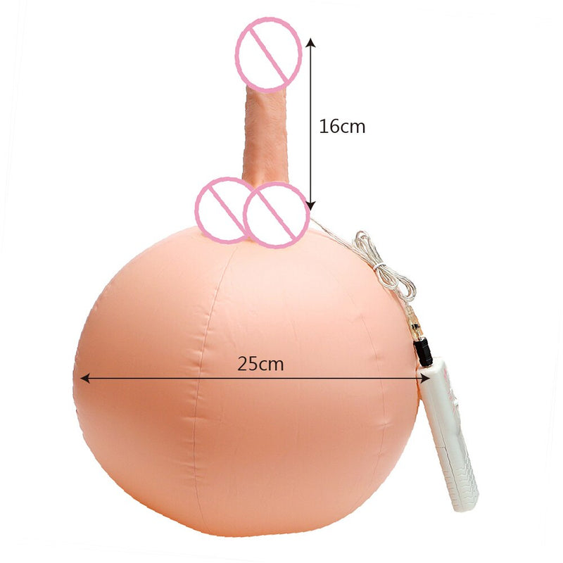 Inflatable Female Masturbation Fake Penis Sex Toys for Artificial Dildo Ball Sitting On Vibrator