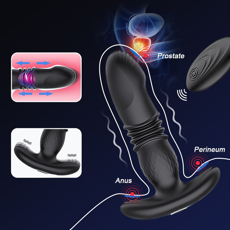Telescopic Vibrating Butt Plug Anal Sex Toys for Women Vibrator Wireless Remote