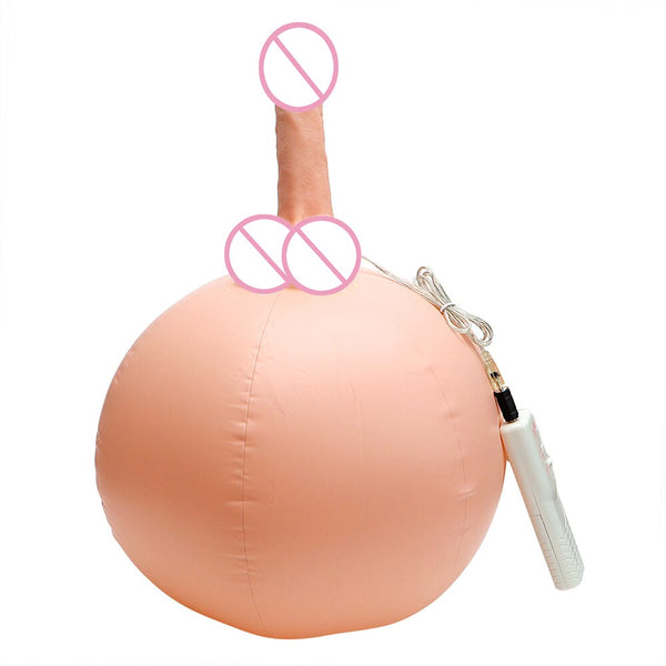 Inflatable Female Masturbation Fake Penis Sex Toys for Artificial Dildo Ball Sitting On Vibrator