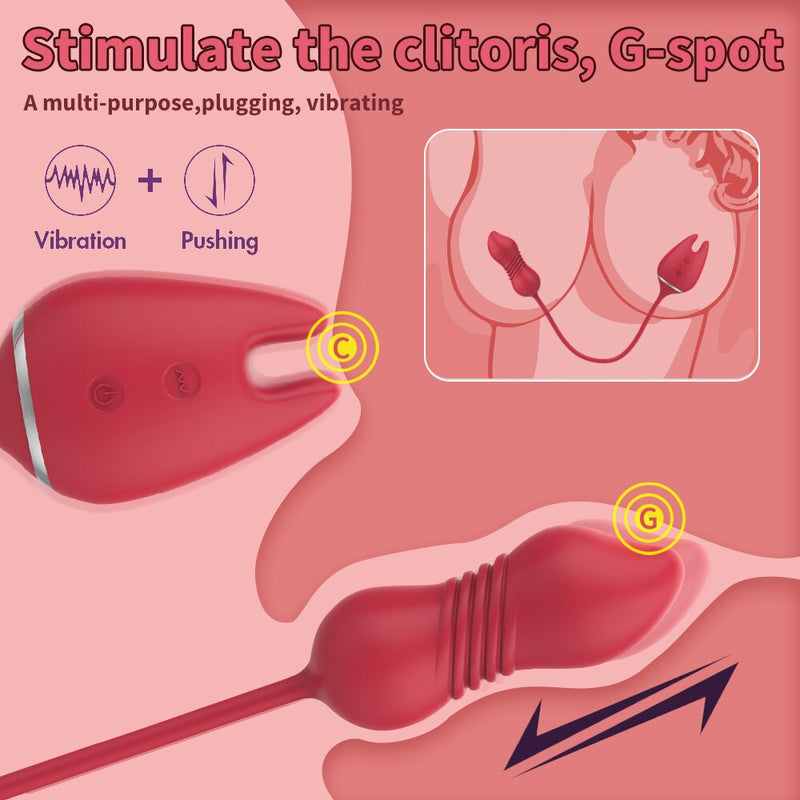 Vibrating Egg Nipple Clit Clip Vibrator Sex Toys For Women Telescopic