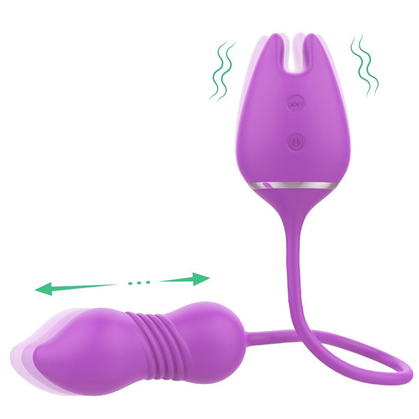 Vibrating Egg Nipple Clit Clip Vibrator Sex Toys For Women Telescopic