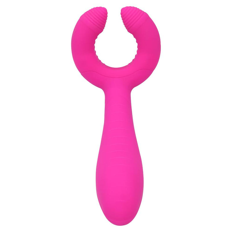 Experience Ultimate Pleasure with our Low-Noise Waterproof Dildo Nipples Stimulator 7 Modes Vibrator Clip in Safe Silicone Material - Perfect for Couples