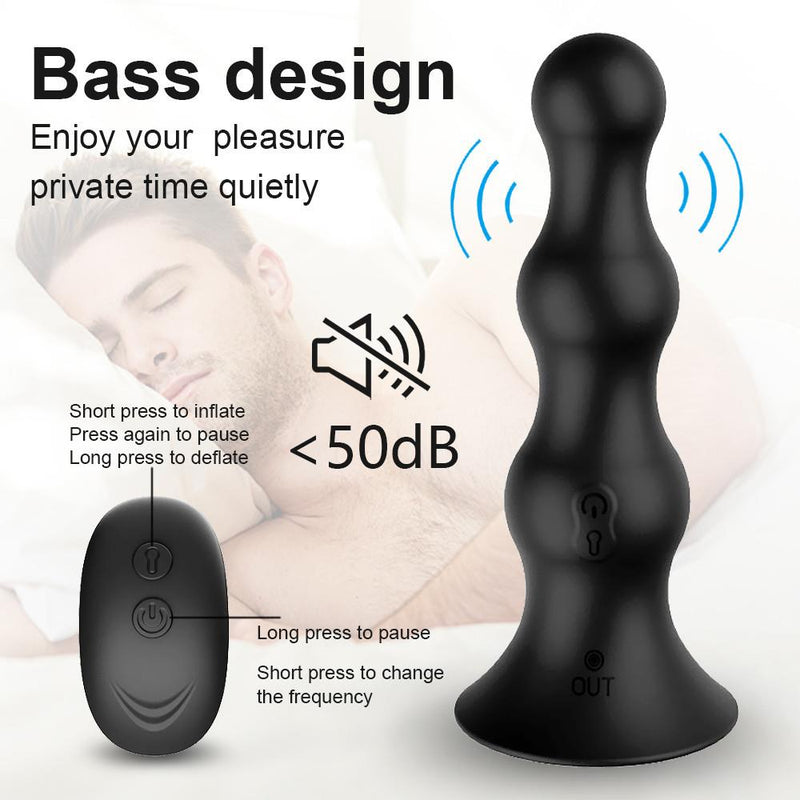 Wireless Remote Control Electric Inflatable Anal Plug Male Prostate Massager Anal Expander