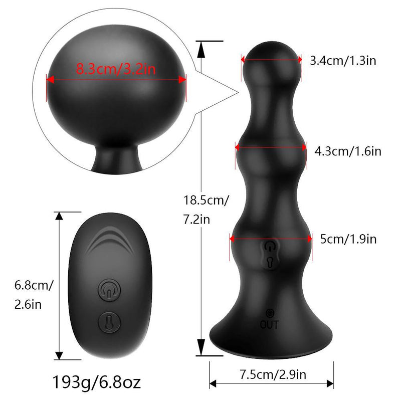 Wireless Remote Control Electric Inflatable Anal Plug Male Prostate Massager Anal Expander