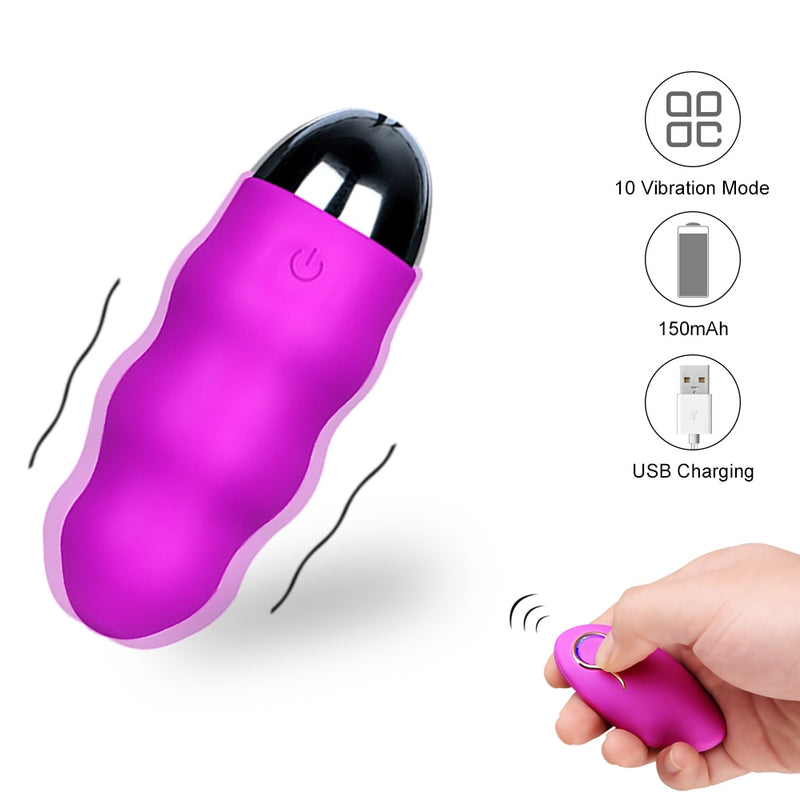 Vibrating Egg Female Toy 10-speed Wireless Remote Control Silent Bullet Egg