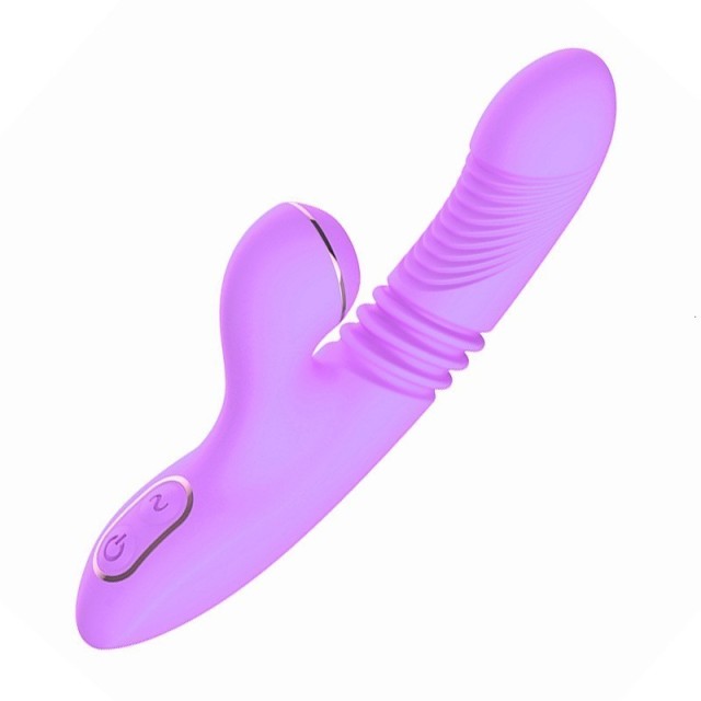 Rechargeable Clit Sucking Thrusting G-spot Vibrator Dildo Sex-toys For Women