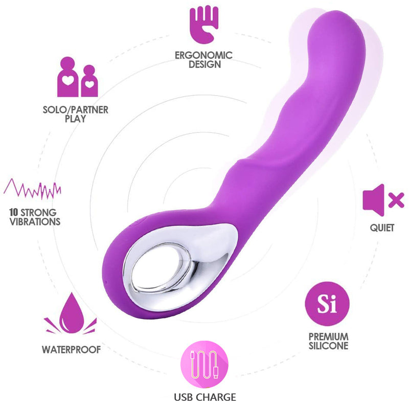 10 Speeds Silicone USB Rechargeable Waterproof AV Wand massager