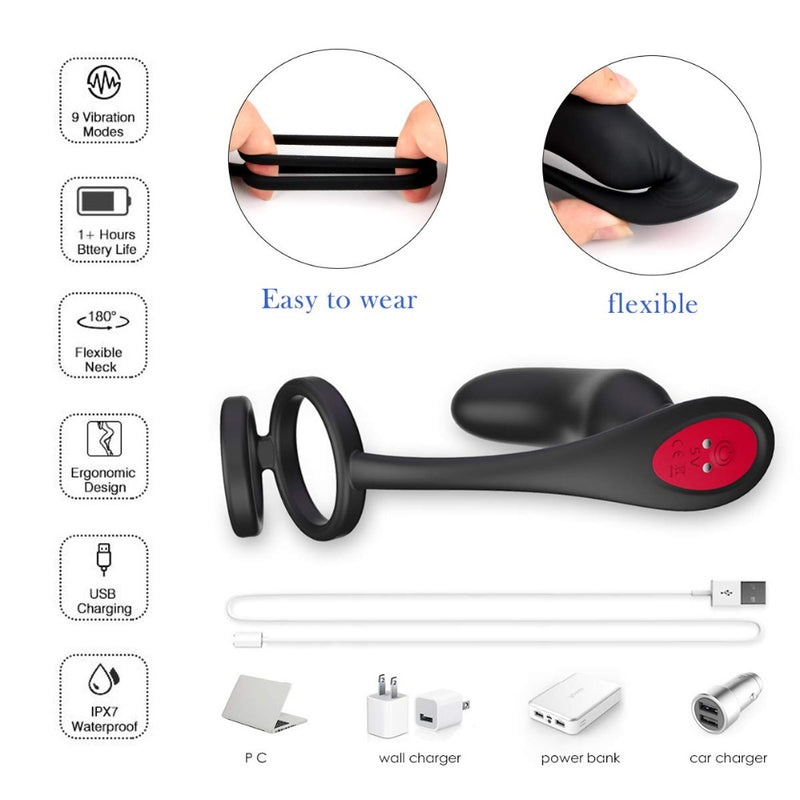 Vibrator For Men And Couples Anal Sex Toys Prostate Massager Male Vibrators Penis Ring