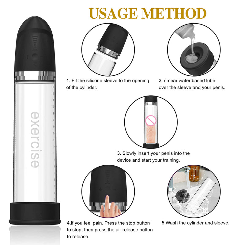 Penis Pump Vibrator Enlargerment Vacuum Pump Erection Electric USB Automatic Penis Enlargement Cock
