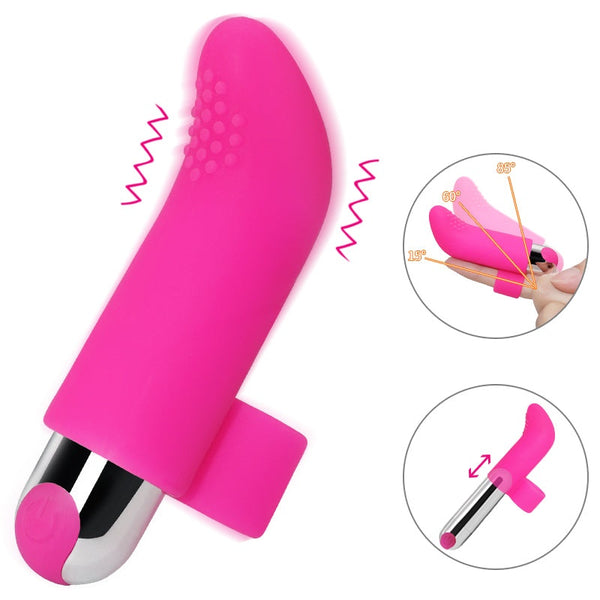 Strong Bullet Vibrator Female Clitoris Stimulation Lipstick Finger Vibrator Masturbator