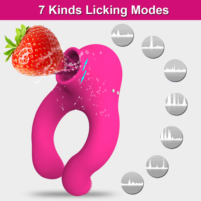 Penis Cock Ring Vibrator Clit Sucker Clitoral Stimulator Delay Ejaculation Dick Enlarger Ring Sex Toys