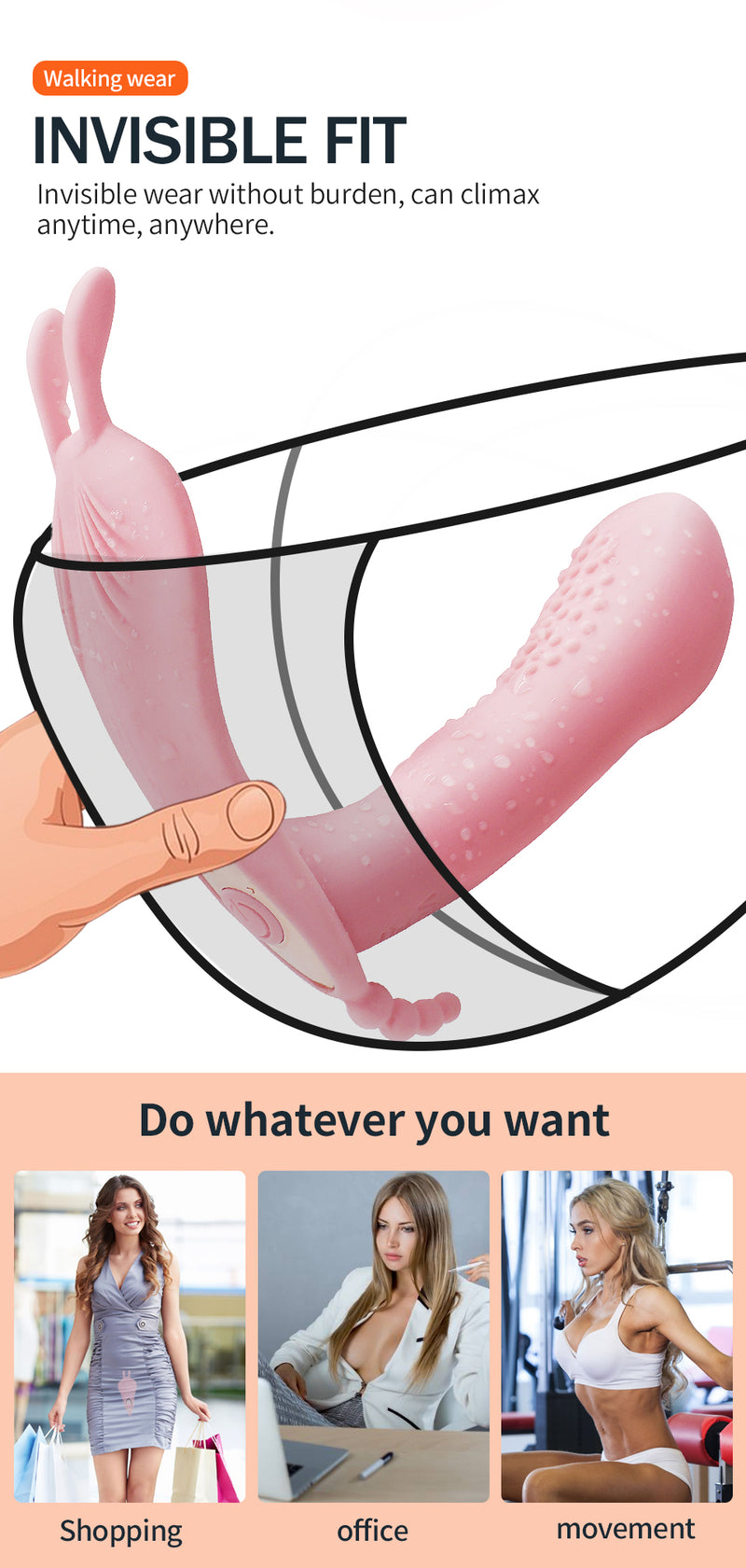 Remote Control Rabbit Panty Vibrator Female Vagina G Spot Massager Clit Stimulator
