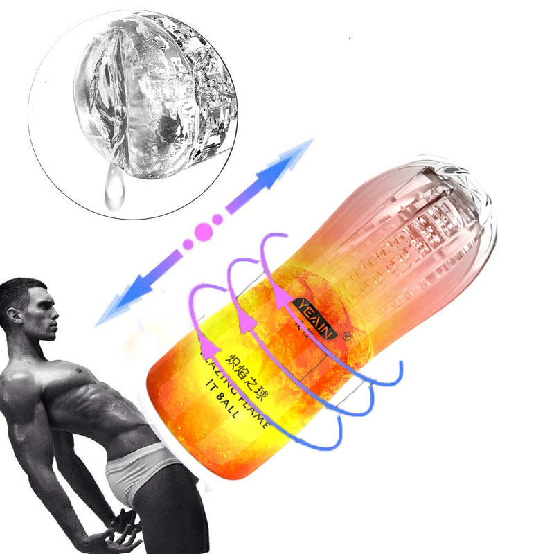 Men's Masturbator Toy Vacuum Cup Cover Transparent Male Endurance Exercise