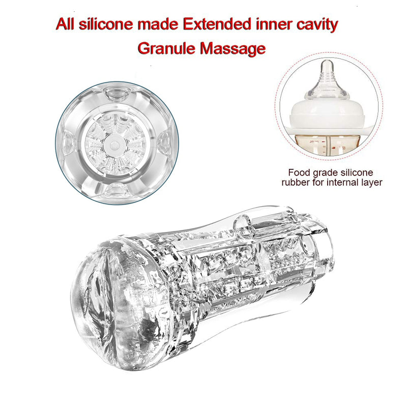 Men's Masturbator Toy Vacuum Cup Cover Transparent Male Endurance Exercise