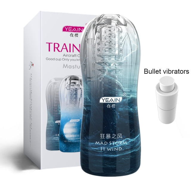 Men's Masturbator Toy Vacuum Cup Cover Transparent Male Endurance Exercise