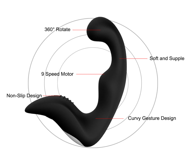 Vibrating Prostate Massager Men Anal Plug 10 Stimulation Patterns Motors Butt Silicone