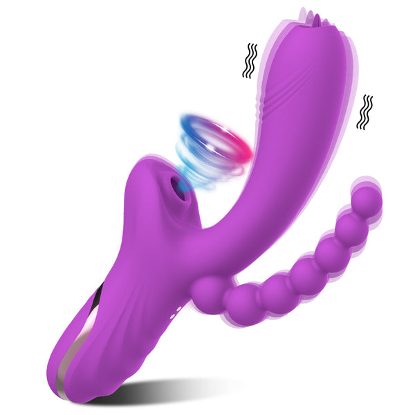 3 In 1 Clit Sucker Vagina Sucking Vibrator Clitoris Stimulator Blowjob Oral Nipple Sex Toys