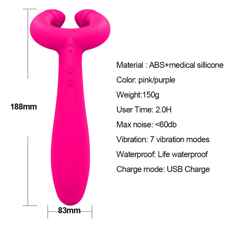 Dildo Vibrator Sex Toys G-Spot 3 Motors Anal Vagina Double Penetration Clitoris Penis