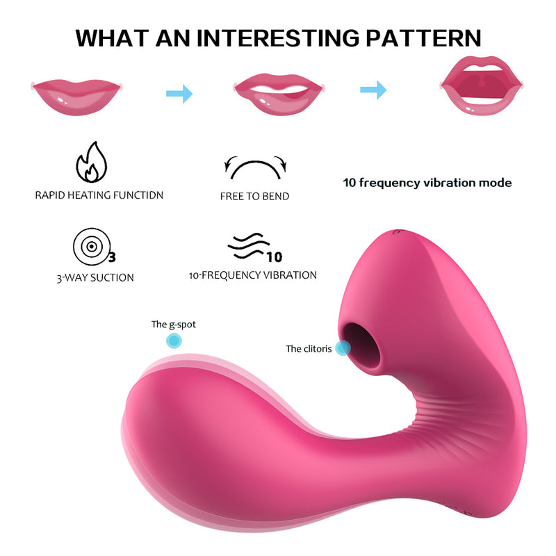 Vagina Sucking Vibrator Double Vibration 10 Speed Stimulate G Spot Vagina Clitoris