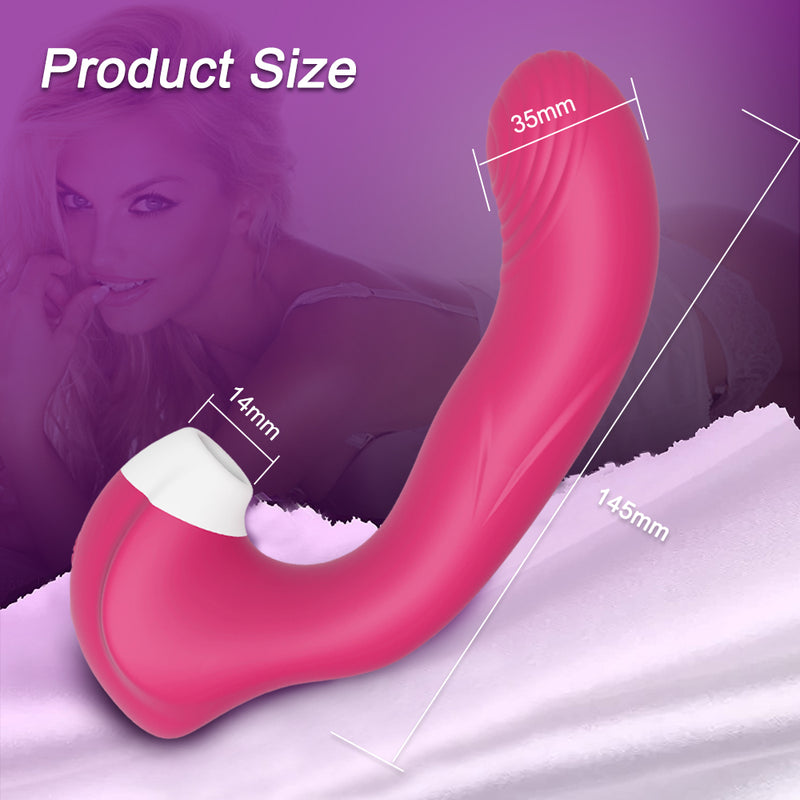 3 in 1 Clitoral Vagina Sucking Licking Vibrator Female G Spot Vibrating