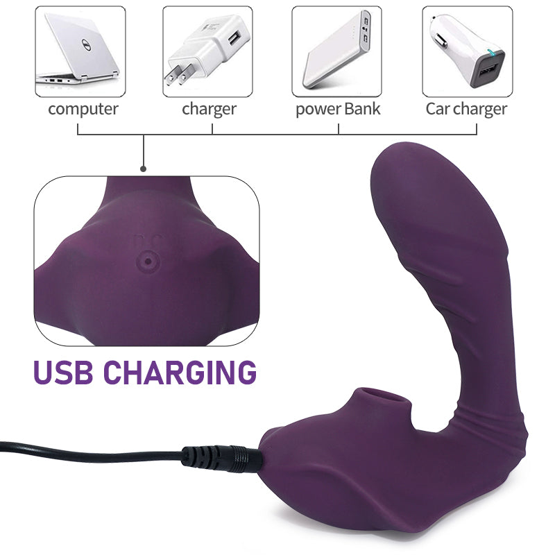 Remote Control Sucking Vibrator Female Vagina G Spot Massager Nipples Sucker Clit Stimulator