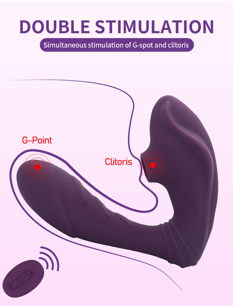 Remote Control Sucking Vibrator Female Vagina G Spot Massager Nipples Sucker Clit Stimulator