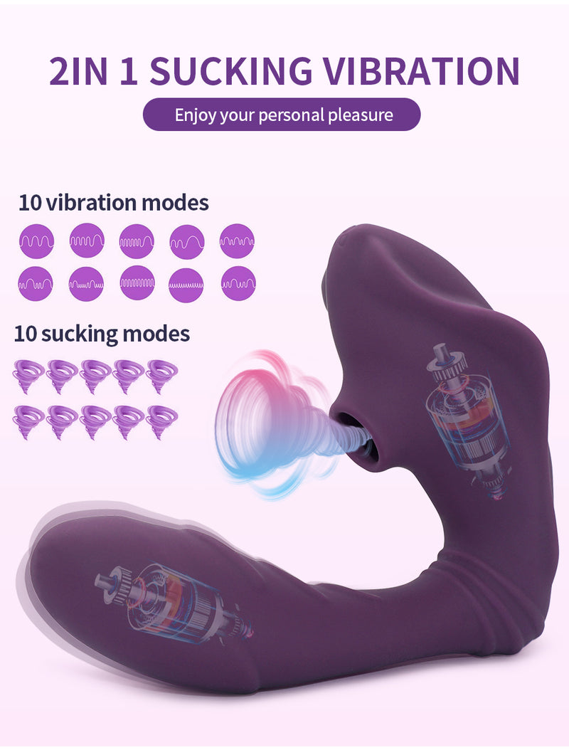 Remote Control Sucking Vibrator Female Vagina G Spot Massager Nipples Sucker Clit Stimulator