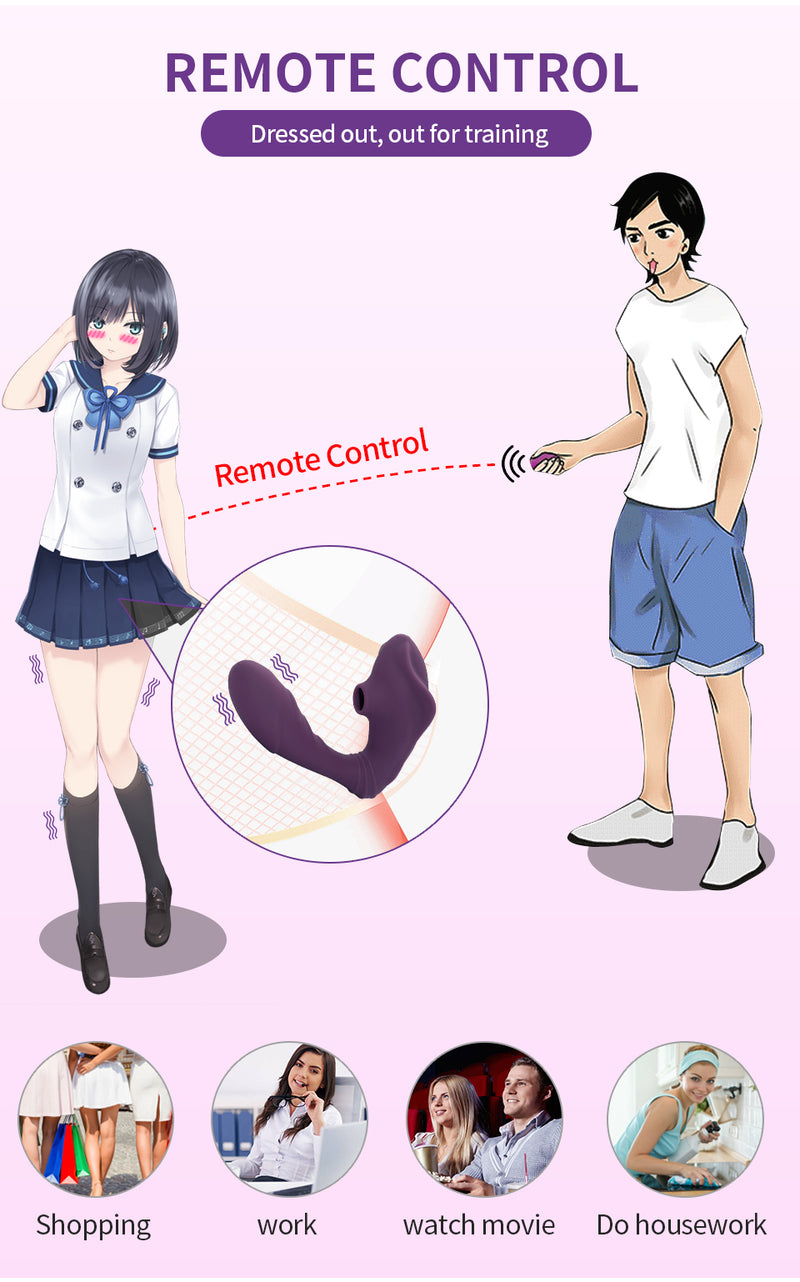 Remote Control Sucking Vibrator Female Vagina G Spot Massager Nipples Sucker Clit Stimulator