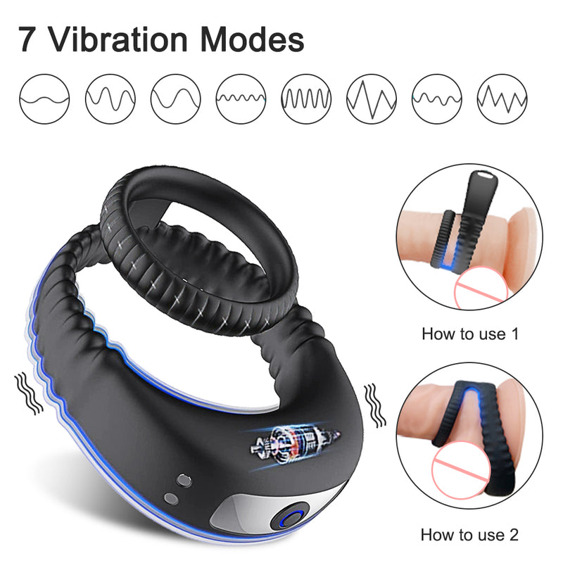 Cock Vibrator Ring Penis Delay Ejaculation Cockring on For Man Sex Toys
