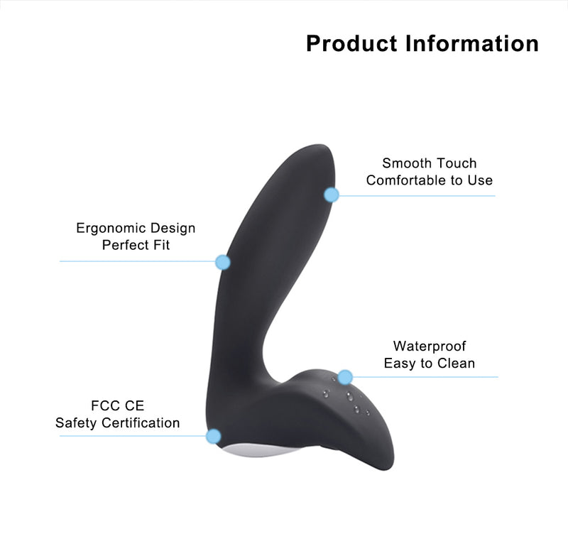 Vibrating Prostate Massager Men Anal Plug 10 Stimulation Patterns Motors Butt Silicone