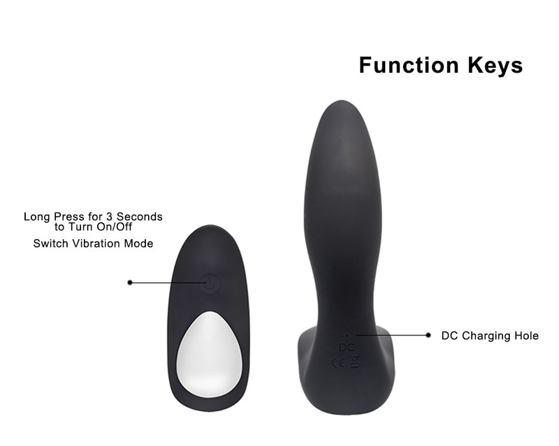 Vibrating Prostate Massager Men Anal Plug 10 Stimulation Patterns Motors Butt Silicone