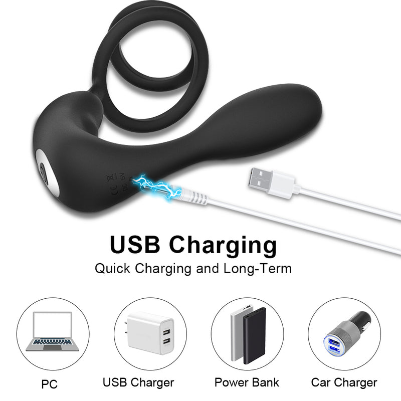 Prostate Massager Vibrator for Men Anal Plug Waterproof Powerful Anal Butt Plug