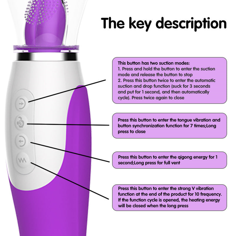 Sucking Vibrator Lick For Adult Oral Sex Suction Clitoris Vagina Nipple Stimulation Massagers